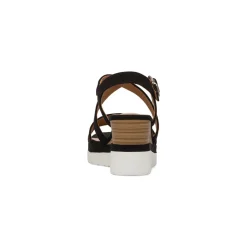 Sandali Zeppe Neri da Donna con Suola comoda e Tacco 7 cm P Soft