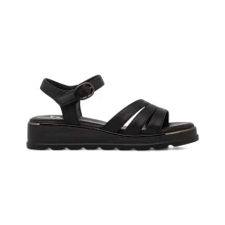 Sandali Zeppe Neri da Donna Comfort con cinturino P Soft