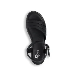 Sandali Zeppe Neri da Donna Comfort con cinturino P Soft