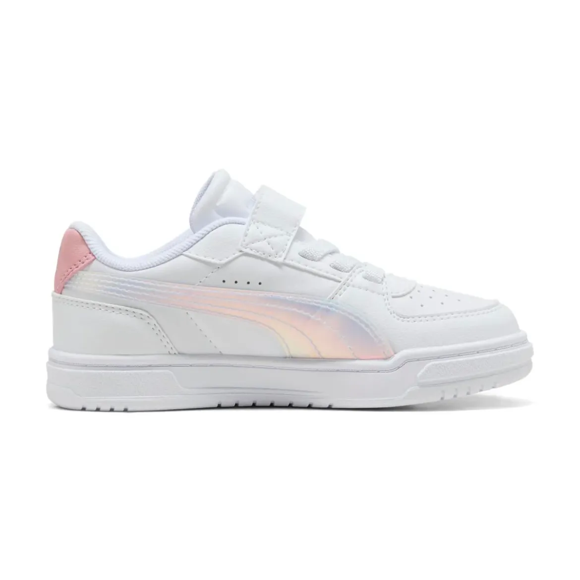 Scarpe Bambina Bianche con Dettagli Iridescenti Puma Caven III Holo