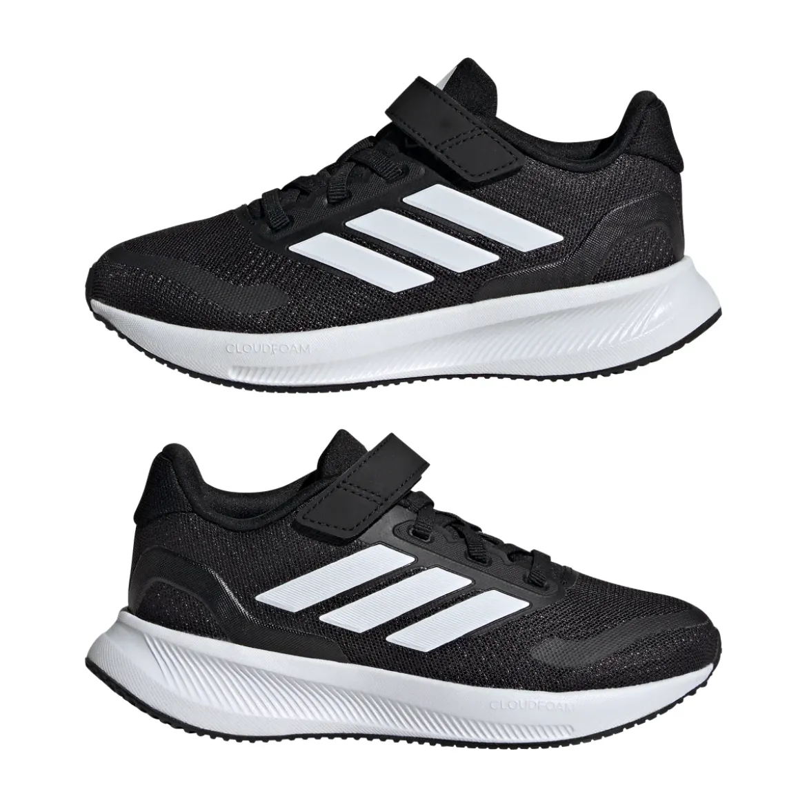 Scarpe Bambino Nere con Strappo e Cloudfoam adidas Runfalcon 5