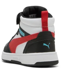 Scarpe Bambino Nere e Bianche Mid con Strappo Puma Rebound V6