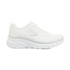 Scarpe bianche da Donna in tessuto mesh Skechers fashion Fit 2.0