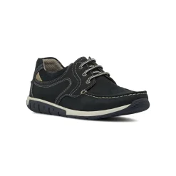 Scarpe casual da uomo blu con cuciture a contrasto La Cuoieria