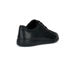 Scarpe casual da uomo nere con logo laterale Geox
