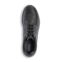 Scarpe casual da uomo nere con logo laterale Geox