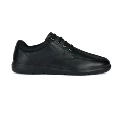 Scarpe casual da uomo nere con logo laterale Geox