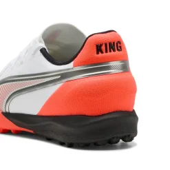 Scarpe da Calcetto bianche e arancioni Ragazzo Puma King Match TT