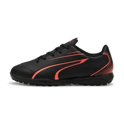 Scarpe da calcetto da bambino nere con dettaglio arancione Puma Vitoria