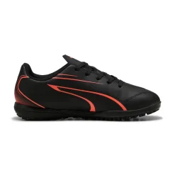 Scarpe da calcetto da bambino nere con dettaglio arancione Puma Vitoria