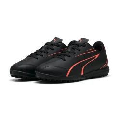 Scarpe da calcetto da Ragazzo Nere con logo Arancione Puma Vitoria
