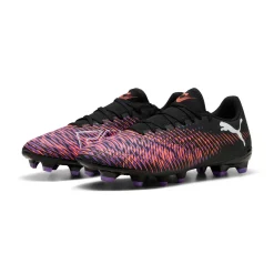 Scarpe da calcio Puma Future 8 Play da uomo nere e rosa per terreni erbosi