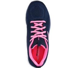 Scarpe da ginnastica blu e fucsia da donna in tessuto mesh con Pianta Larga Skechers Graceful