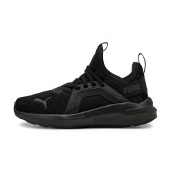Scarpe da ginnastica da bambino nere con logo Puma Enzo Softride 5