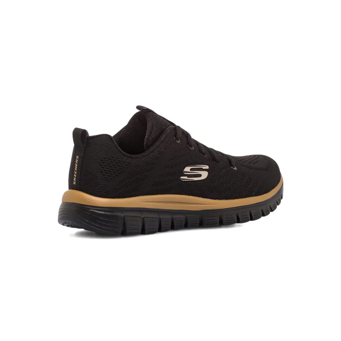 Scarpe da ginnastica nere da donna con sottopiede Memory Foam Skechers Graceful Get Connected