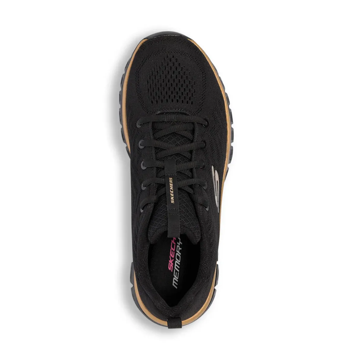 Scarpe da ginnastica nere da donna con sottopiede Memory Foam Skechers Graceful Get Connected