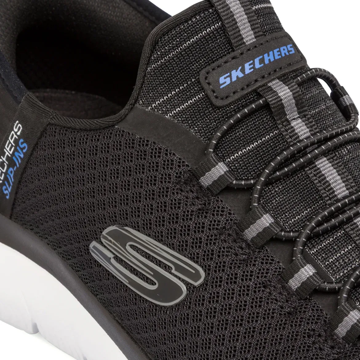 Scarpe da ginnastica nere da Uomo in Memory Foam Skechers Slip-Ins Air Cooled