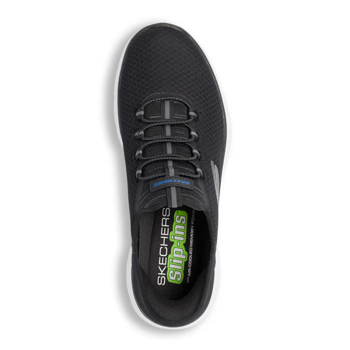 Scarpe da ginnastica nere da Uomo in Memory Foam Skechers Slip-Ins Air Cooled
