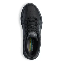 Scarpe da ginnastica nere da uomo con soletta Memory Foam Skechers Oak Canyon