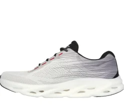 Scarpe da running bianche e grigie da uomo con ammortizzazione Hyper Burst Skechers GO RUN Swirl Tech Speed