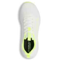 Scarpe da running da uomo bianche con dettagli giallo fluo GymRun