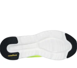 Scarpe da running gialle da uomo con ammortizzazione Hyper Burst Skechers GO RUN Swirl Tech Speed -