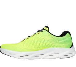 Scarpe da running gialle da uomo con ammortizzazione Hyper Burst Skechers GO RUN Swirl Tech Speed -