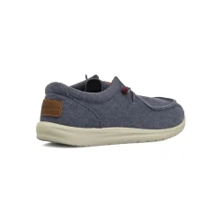 Scarpe in tela da Uomo blu con lacci elastici Riflessi Urbani