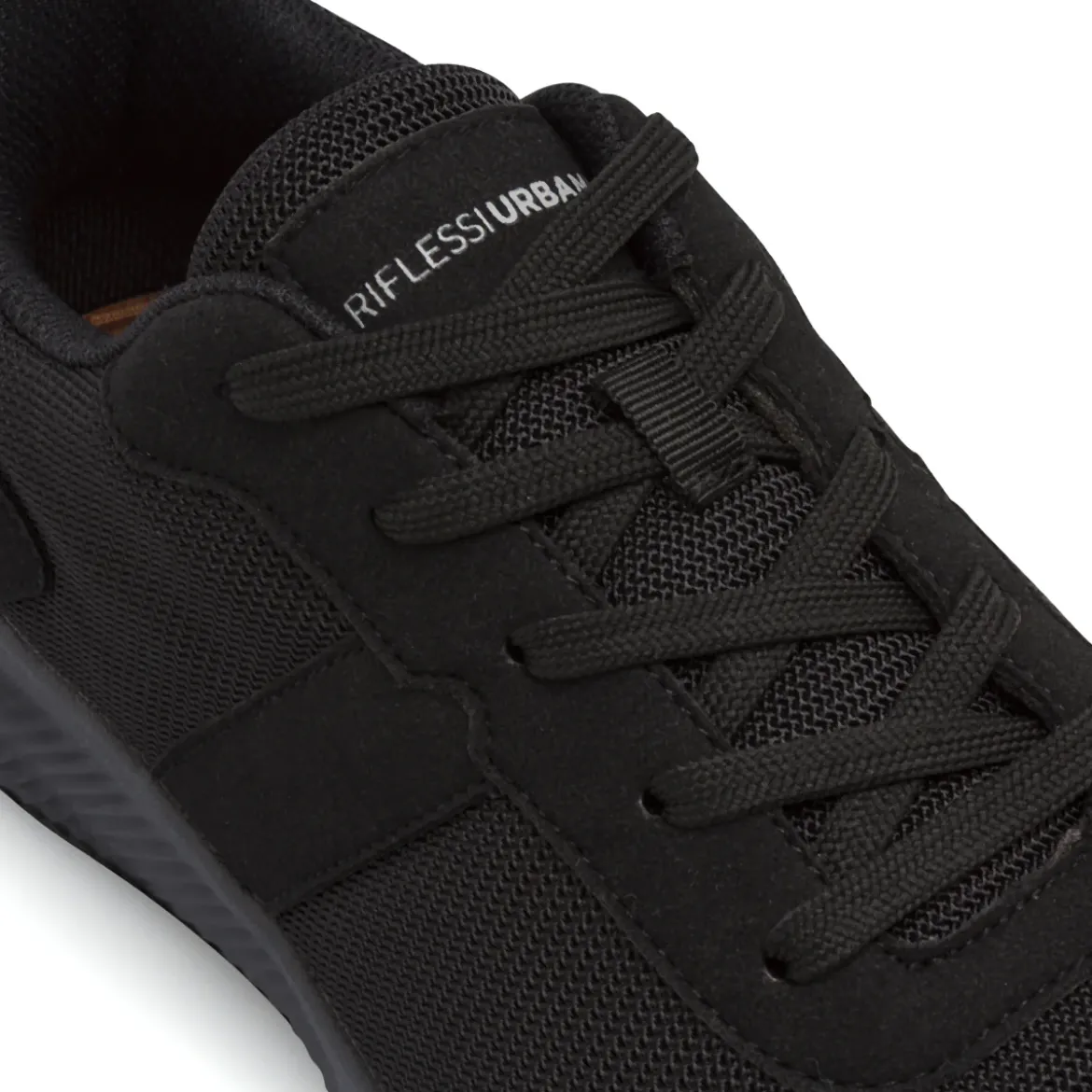 Scarpe nere da Uomo con dettagli effetto scamosciato Riflessi Urbani