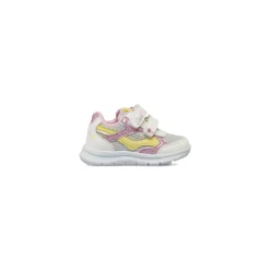 Scarpe Primi Passi Bambina Bianche con glitter rosa e stelle Chicco