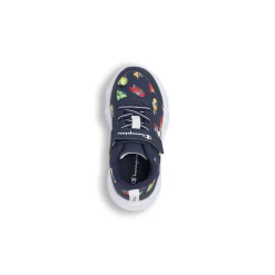 Scarpe primi passi Bambino blu con luci e strappo in velcro Champion