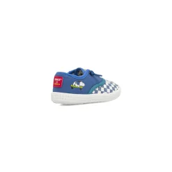 Scarpe primi passi Bambino blu a scacchiera Snoopy Peanuts Lumberjack