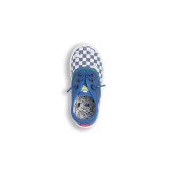 Scarpe primi passi Bambino blu a scacchiera Snoopy Peanuts Lumberjack