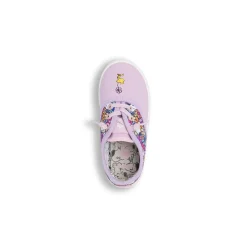 Scarpe primi passi da Bambina lilla in tela Snoopy Lumberjack