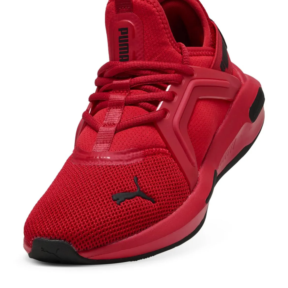 Scarpe sportive da Ragazzo rosse in tessuto mesh Softride Enzo 5 Puma