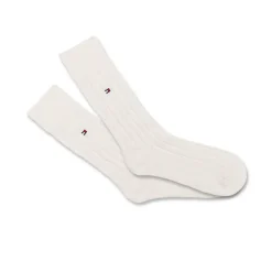 Set regalo 3 paia calzini lunghi a costine unisex Tommy Hilfiger blu