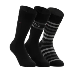 Set regalo 3 paia di Calzini lunghi Uomo neri Tommy Hilfiger