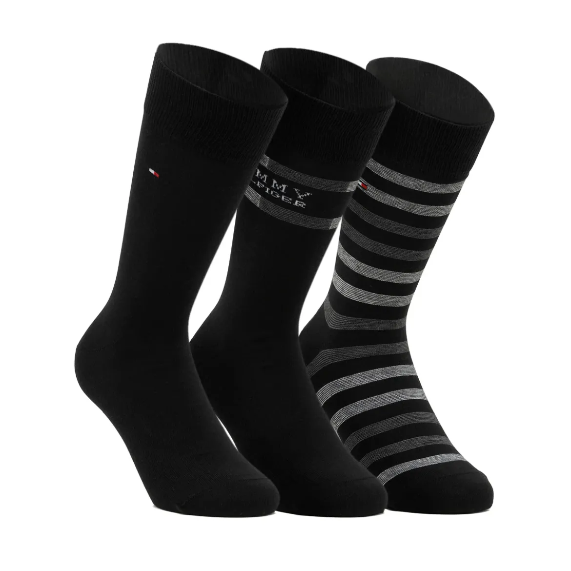 Set regalo 3 paia di Calzini lunghi Uomo neri Tommy Hilfiger