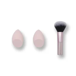 Set trucco da Donna rosa con pennello e spugnette Camomilla