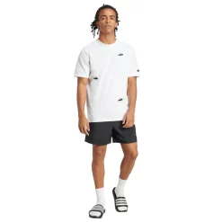 Shorts neri da Uomo sportivi con logo e vita elastica adidas