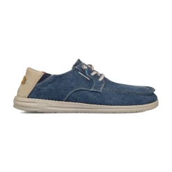 Slip-on Casual Blu effetto Jeans da Uomo in Tessuto Glams