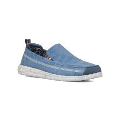 Slip-on in tessuto blu con laccio elasticizzato da Uomo Glams