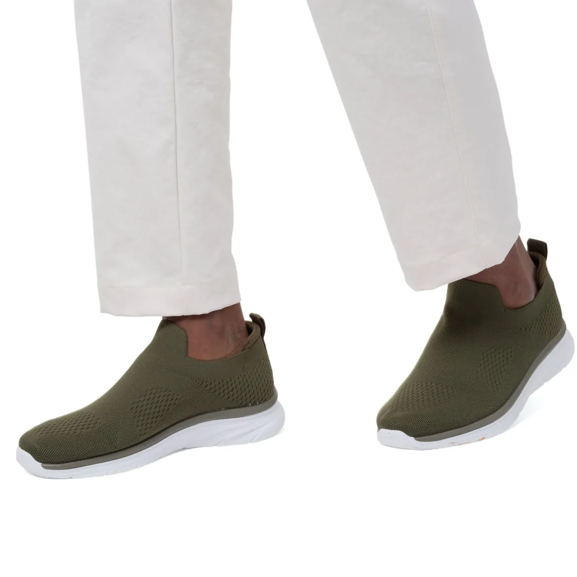 Slip-on verdi militare da Uomo Riflessi Urbani
