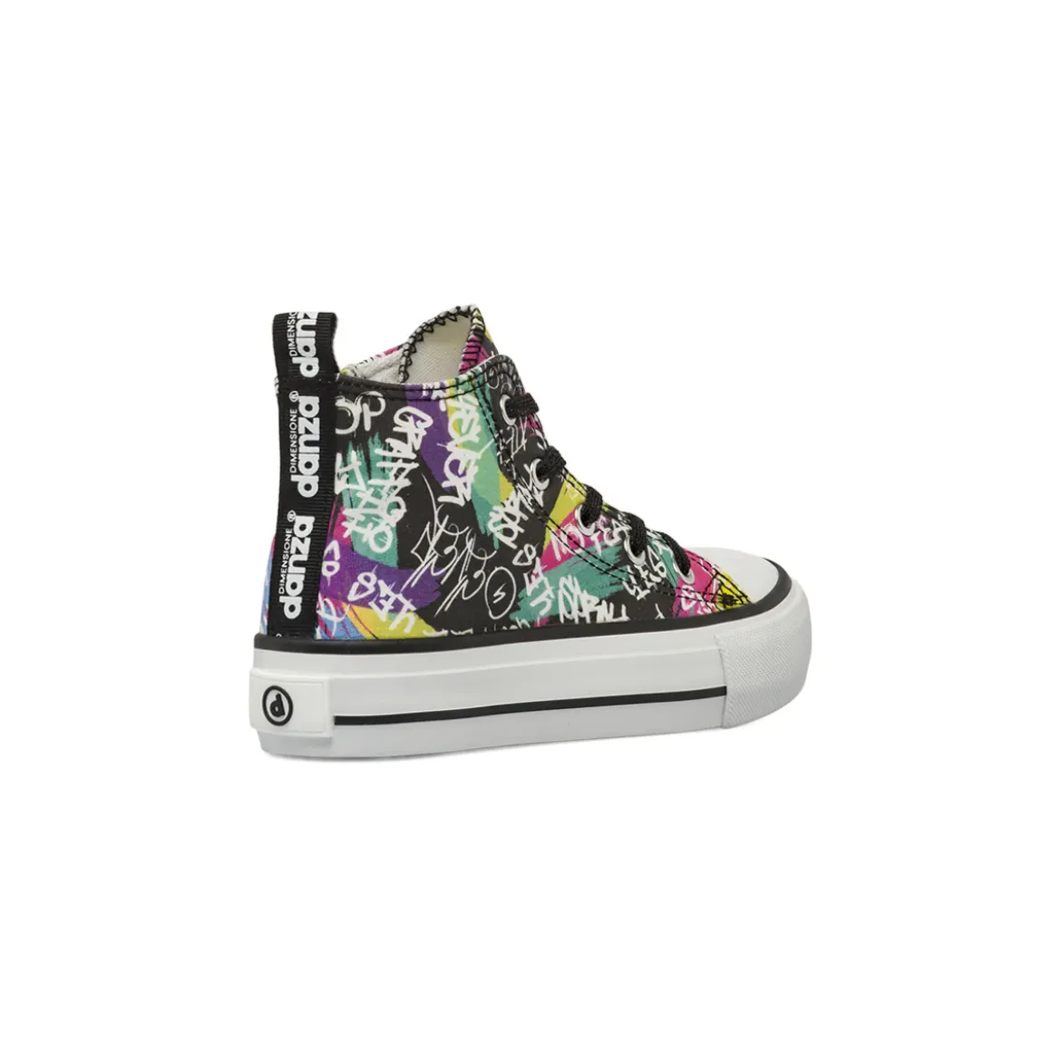 Sneakers Alte da Bambina Nere con graffiti Dimensione Danza
