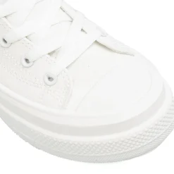 Sneakers alte platform da donna bianche in tessuto Swish Jeans