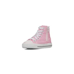 Sneakers alte rosa da Bambina con dettagli floreali Le scarpe di Alice