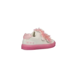 Sneakers Bambina bianche con fiocchi rosa e suola glitterata Le Scarpe di Alice