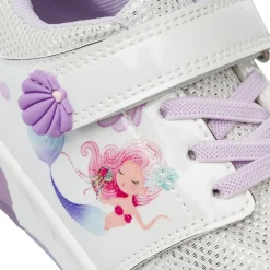 Sneakers Bambina bianche e lilla con luci nella suola Le Scarpe di Alice
