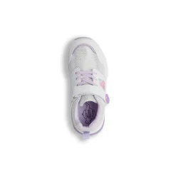 Sneakers Bambina bianche e lilla con luci nella suola Le Scarpe di Alice