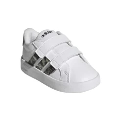 Sneakers Bambino bianche con inserti camouflage adidas Grand Court 3.0